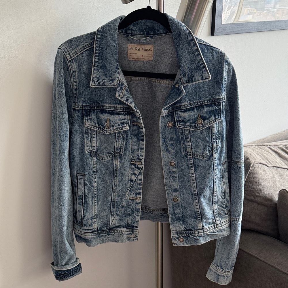 We The Free Distressed Blue Jean Jacket